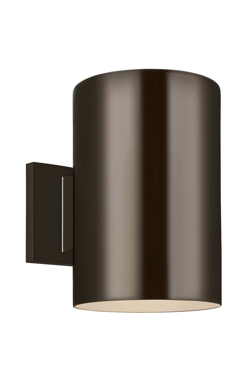 Cylinder 6" Down Wall Lantern in Bronze Bulb(s) Not Included