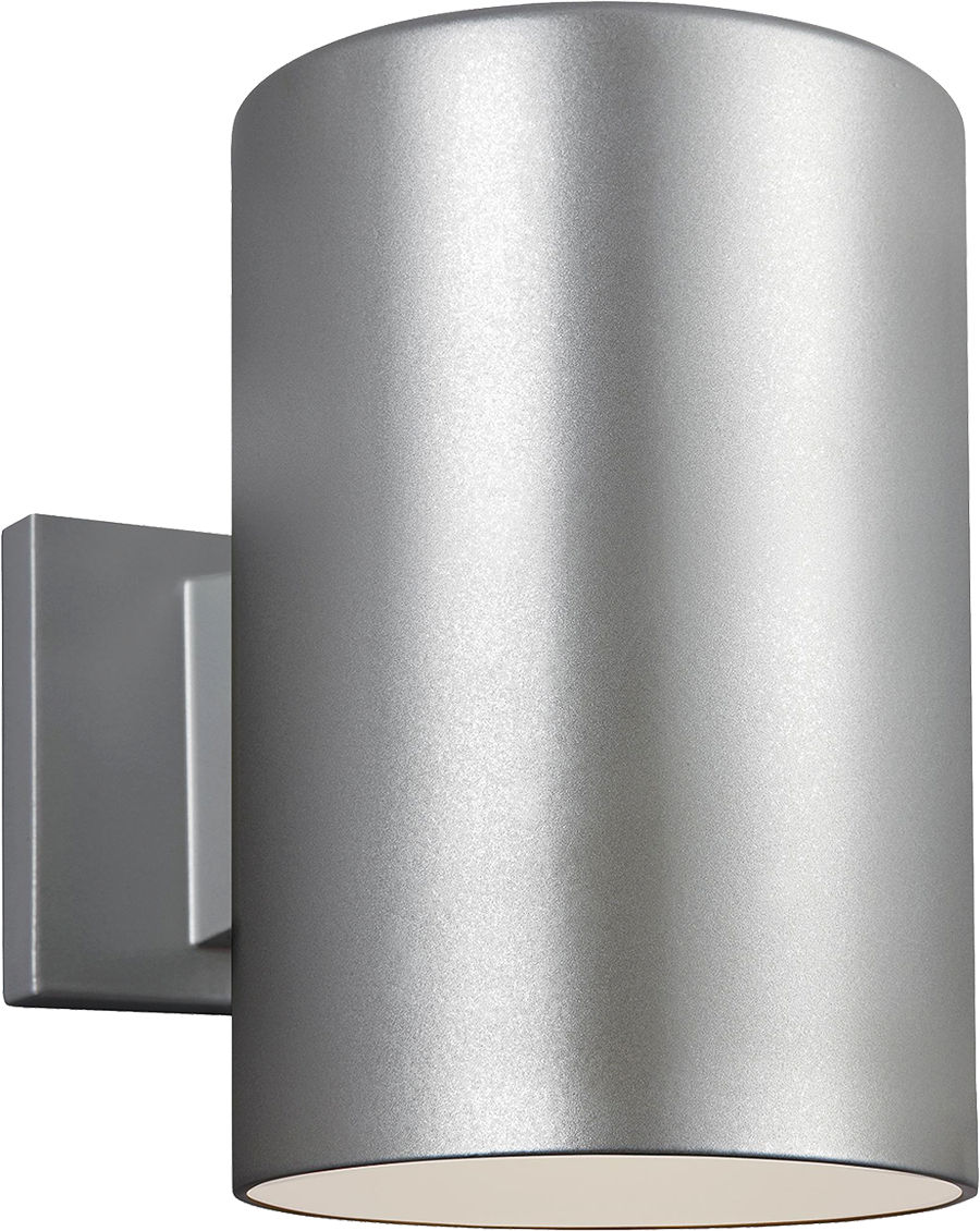 Cylinder 6" Down Wall Lantern in Painted Brushed Nickel Bulb(s) Included - Wildlife Friendly