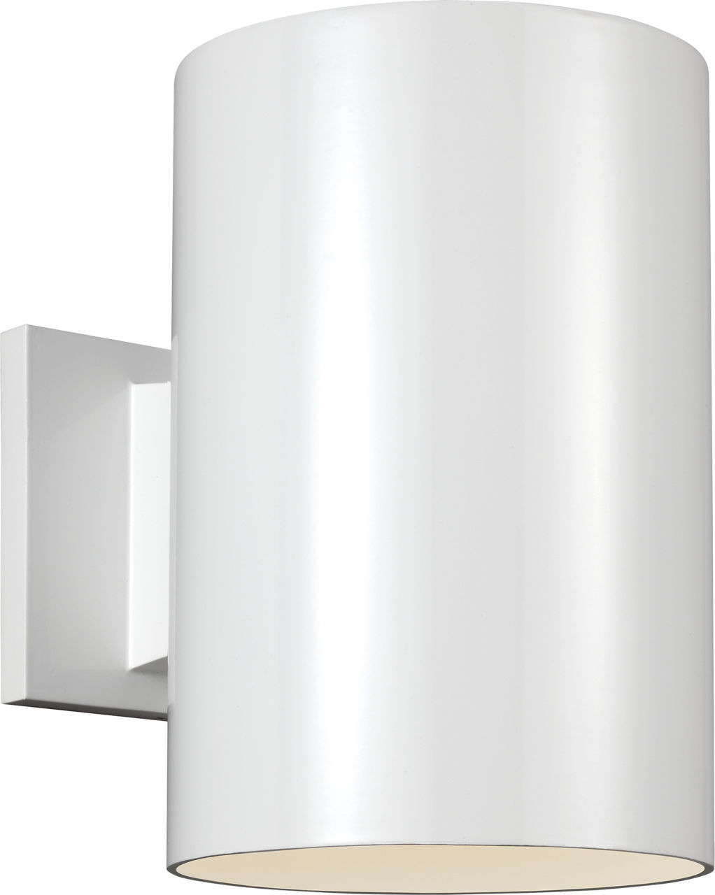 Cylinder 6" Down Wall Lantern in White Dedicated LED