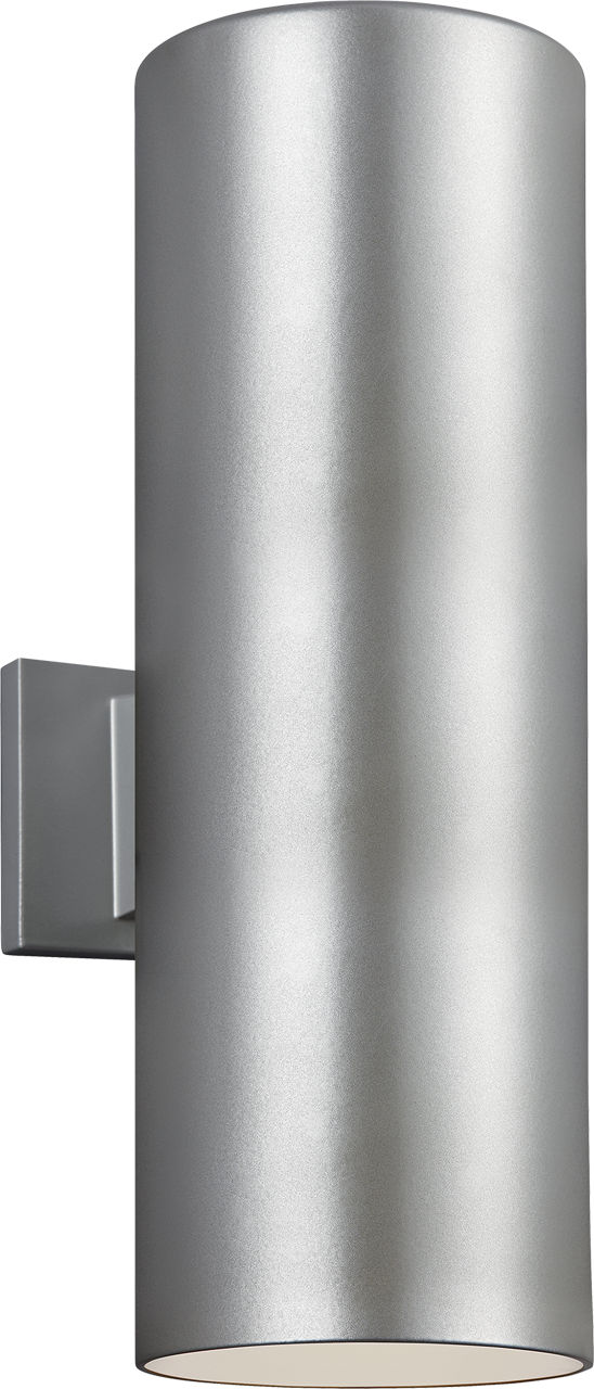 Cylinder 6" Up/Down Wall Lantern in Painted Brushed Nickel Dedicated LED