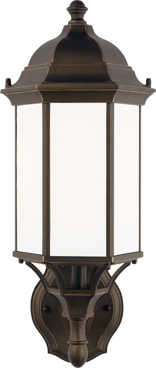 Sevier Medium Uplight Wall Lantern in Antique Bronze with Clear Glass Panels Bulb(s) Included