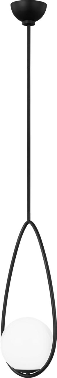 Galassia One Light Pendant in Midnight Black