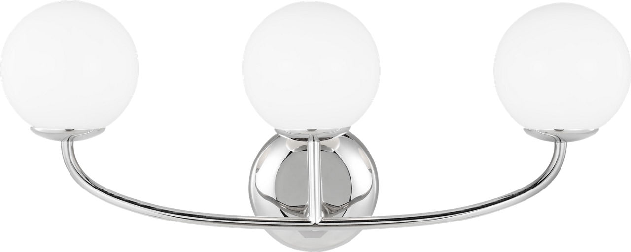 Galassia Three Light Vanity Polished Nickel