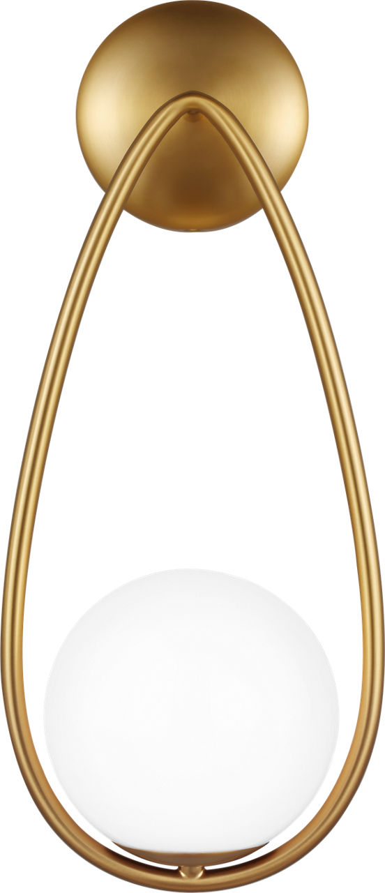 Galassia One Light Sconce Burnished Brass