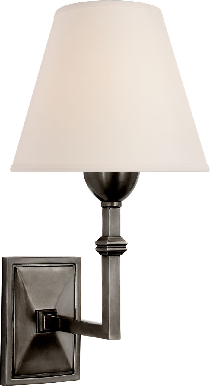 Jane Wall Sconce in Gun Metal with Natural Paper Shade