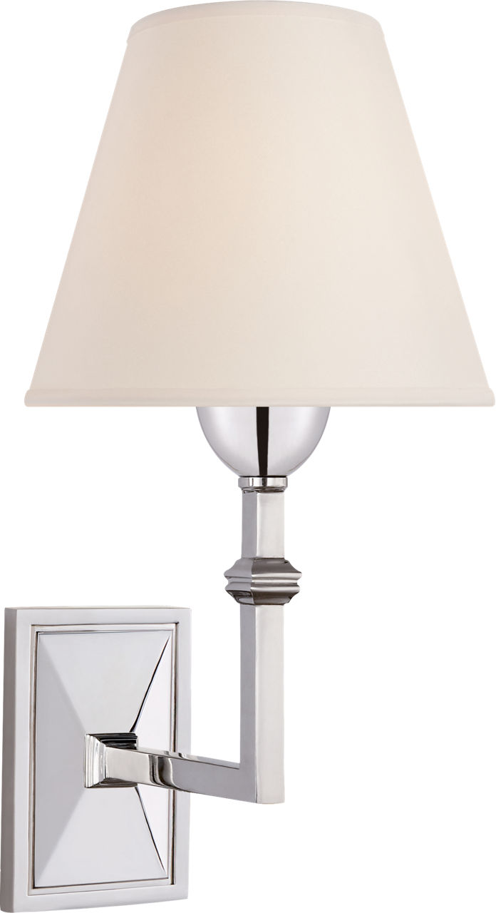 Jane Wall Sconce in Polished Nickel with Natural Paper Shade