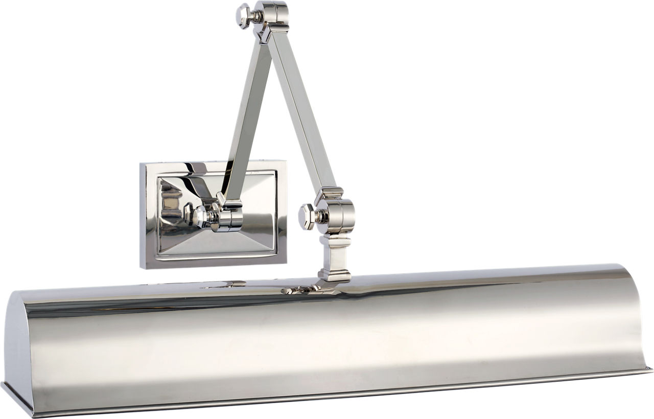 Jane 18" Double Library Light in Polished Nickel