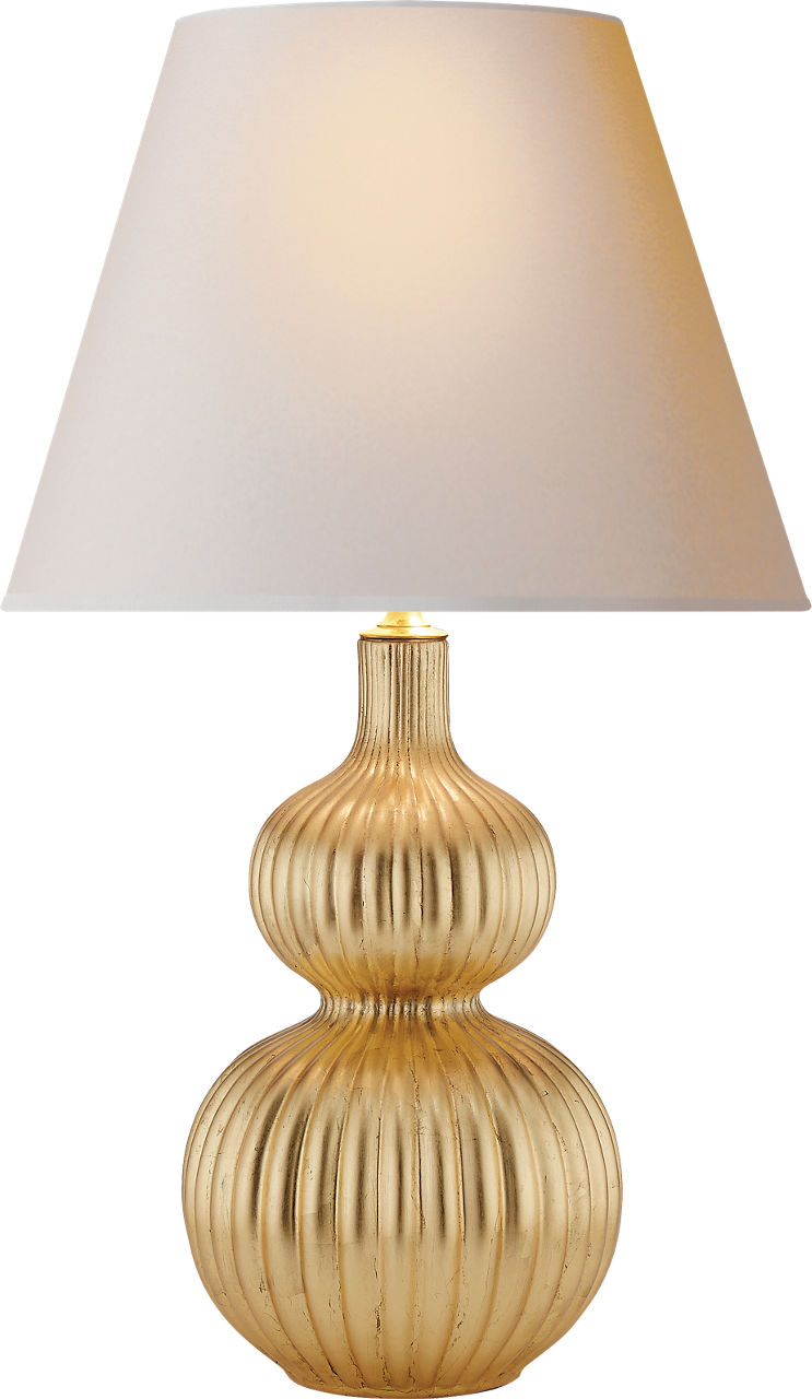 Lucille Table Lamp in Gilded with Natural Paper Shade