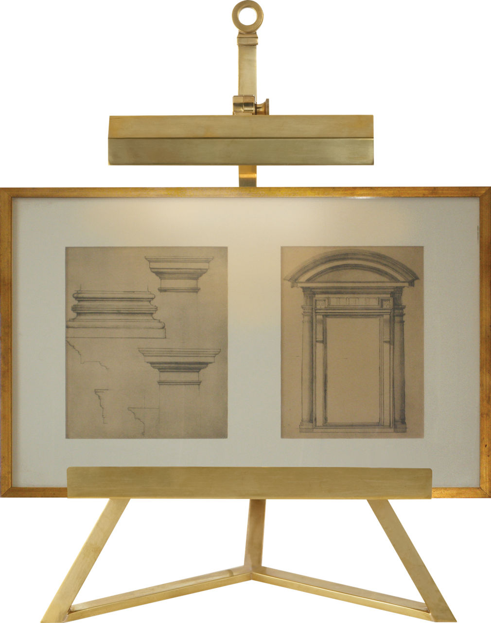 Estelle Display Lamp in Natural Brass