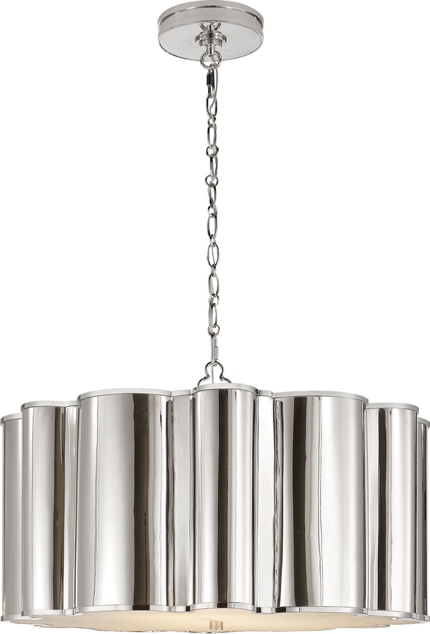 Markos Large Hanging Shade in Polished Nickel