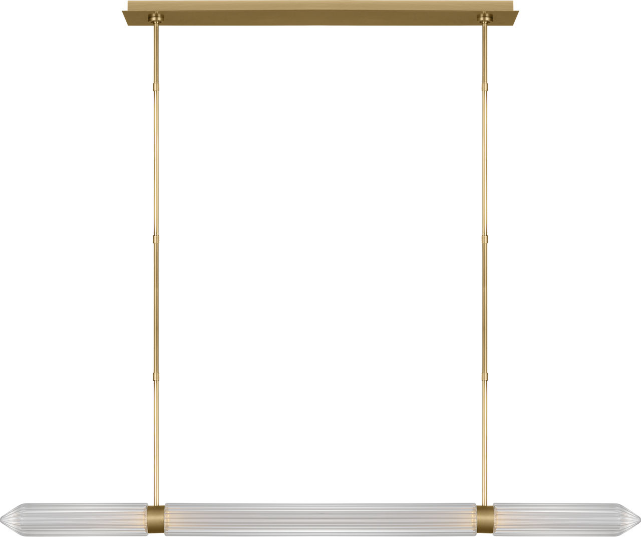 Langston X-Large Linear Chandelier Plated Brass 2700K 90 CRI 277V