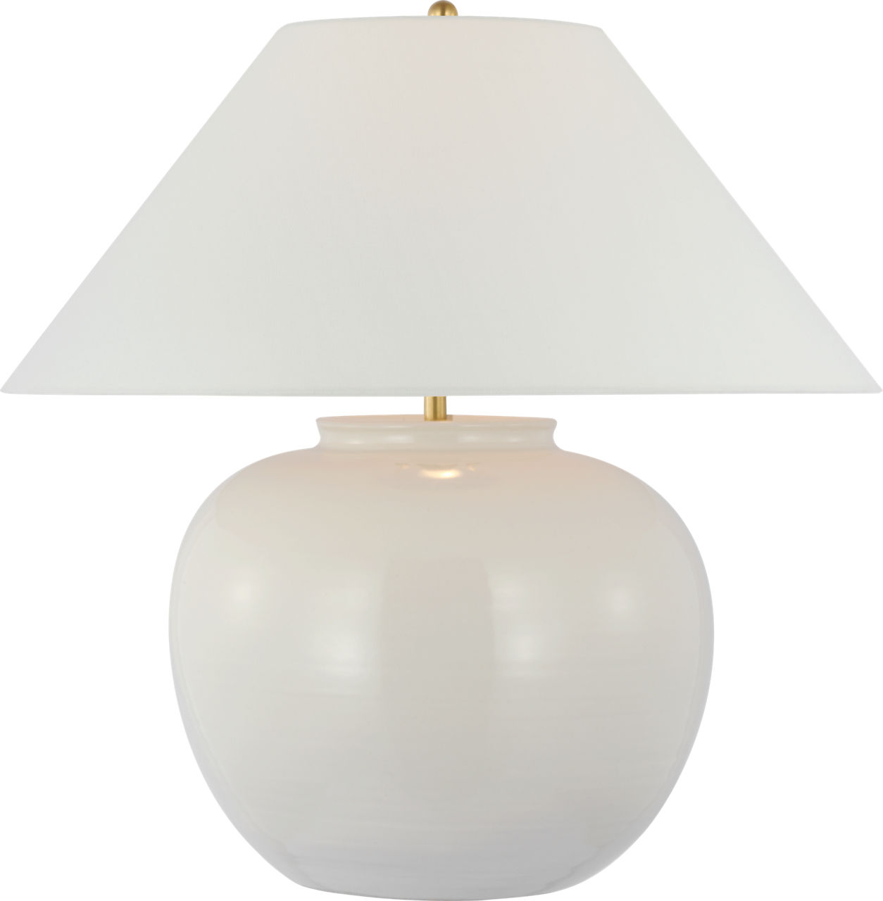 Casey Medium Table Lamp in Ivory with Linen Shade