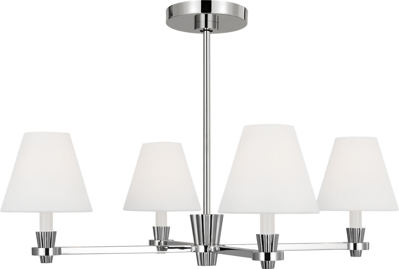 Paisley Medium Chandelier Polished Nickel