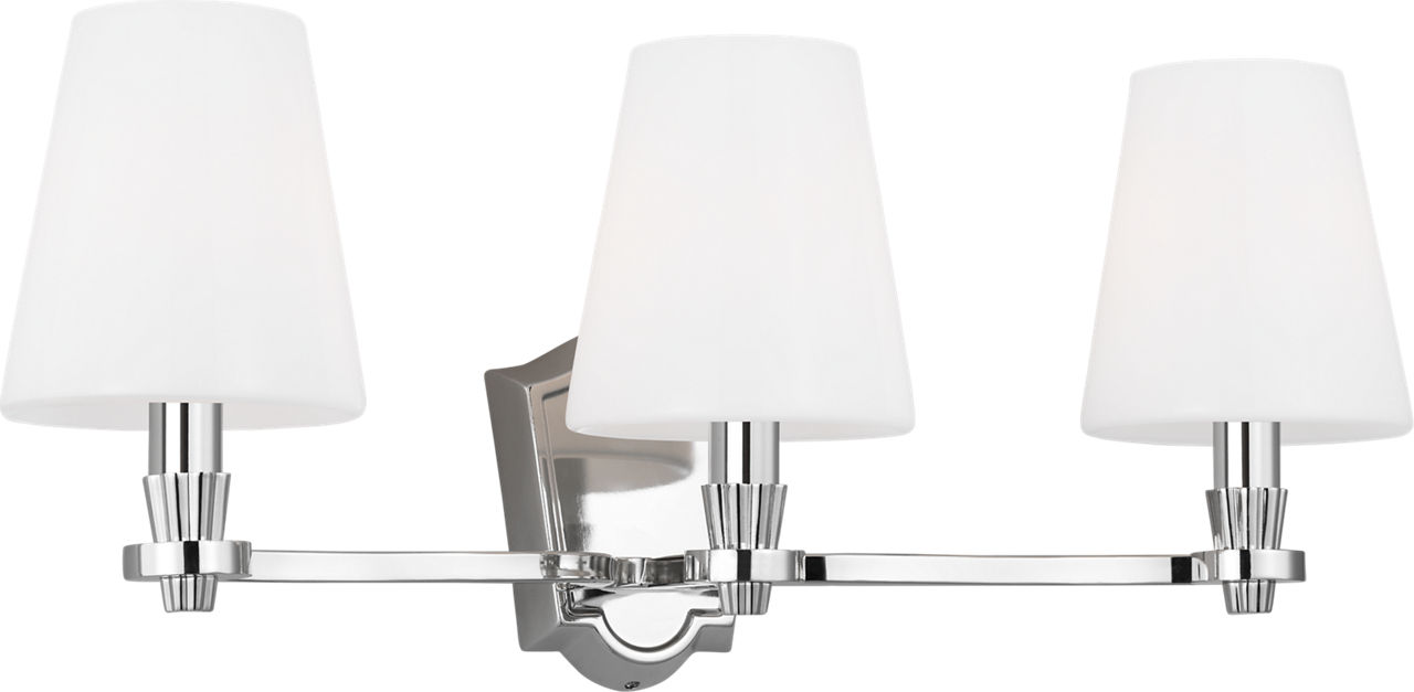 Paisley Three Light Vanity Polished Nickel