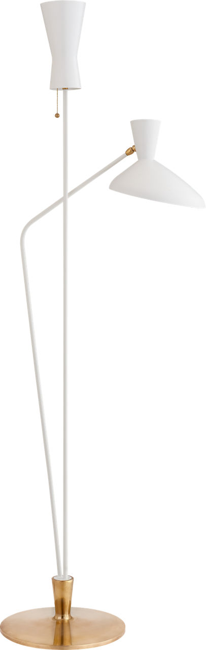 Austen Large Dual Function Floor Lamp in White