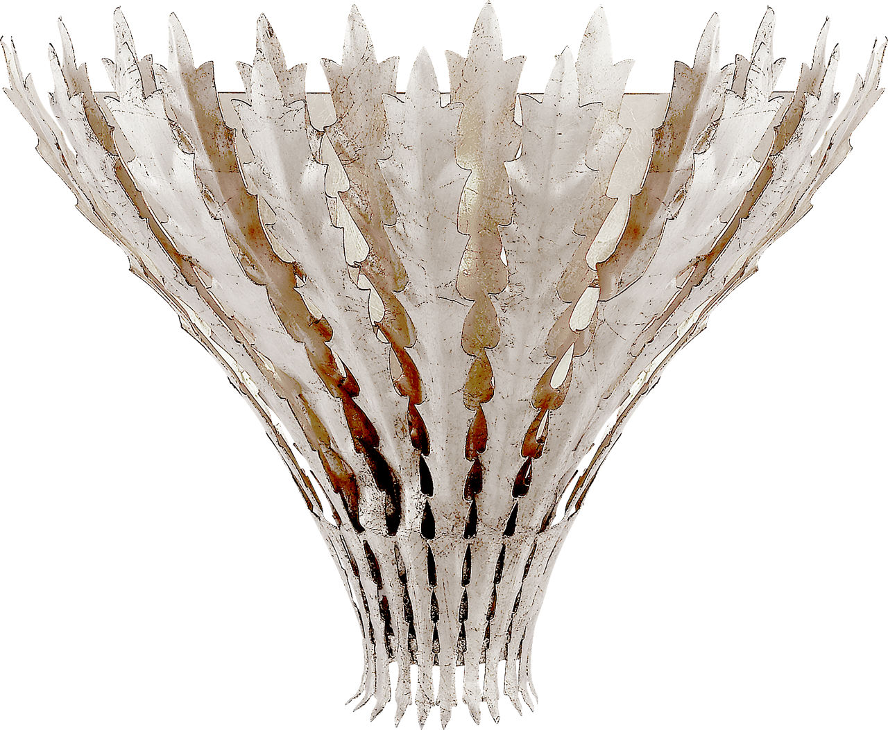 Hampton Wall Light in Burnished Silver Leaf