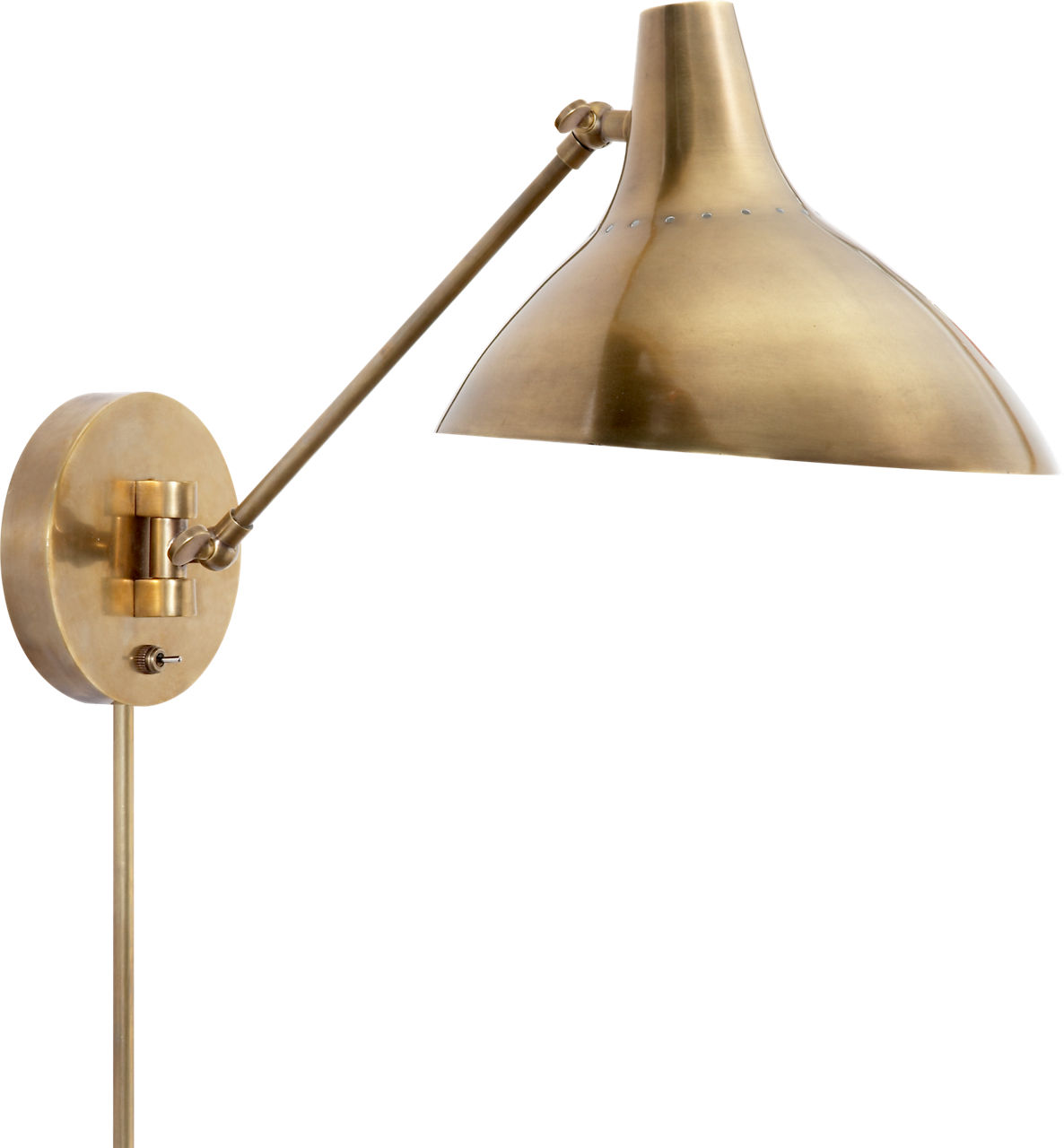 Charlton Wall Light in Hand-Rubbed Antique Brass
