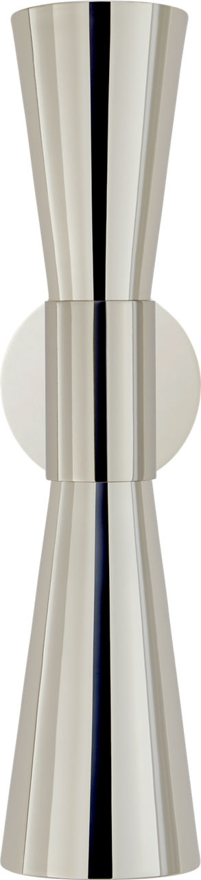 Clarkson Medium Narrow Sconce in Polished Nickel