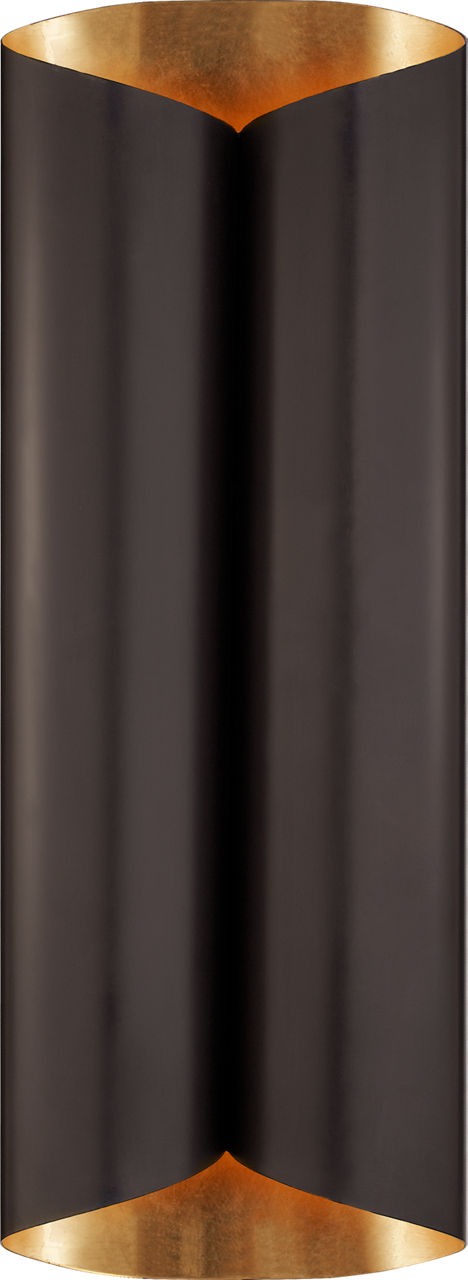 Selfoss Large Sconce in Bronze and Gild Interior