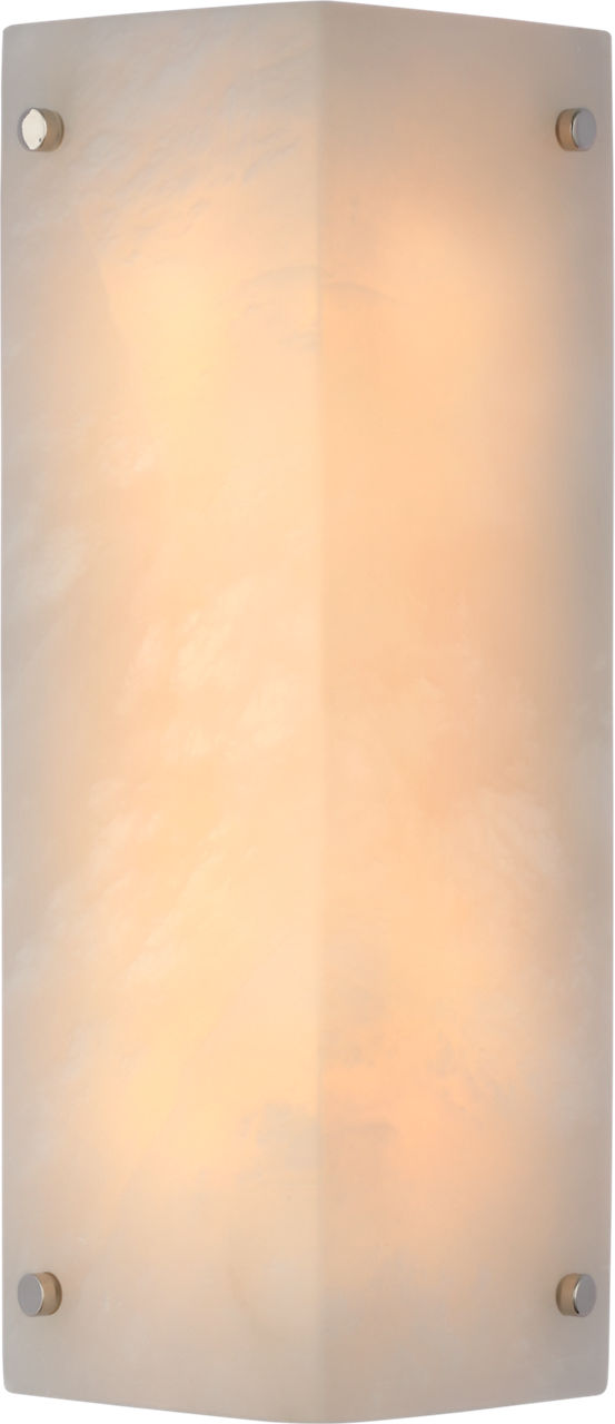 Clayton Wall Sconce in Alabaster and Polished Nickel