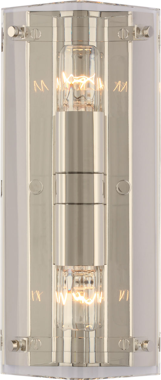 Clayton Wall Sconce in Crystal and Polished Nickel