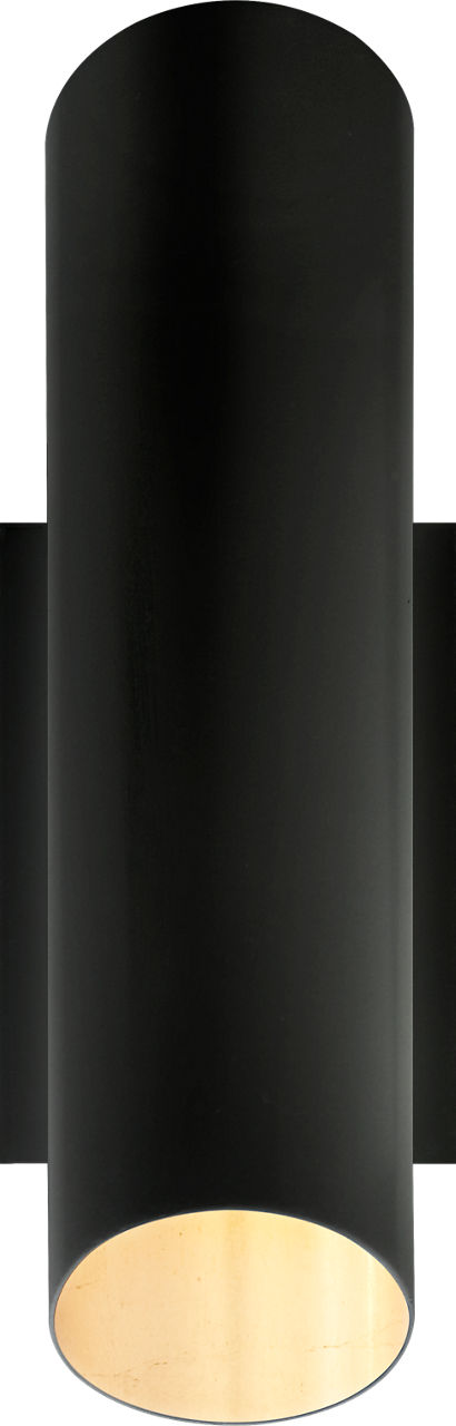 Tourain Wall Sconce in Black with Gild Interior