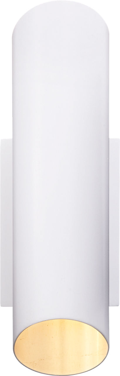 Tourain Wall Sconce in Plaster White with Gild Interior