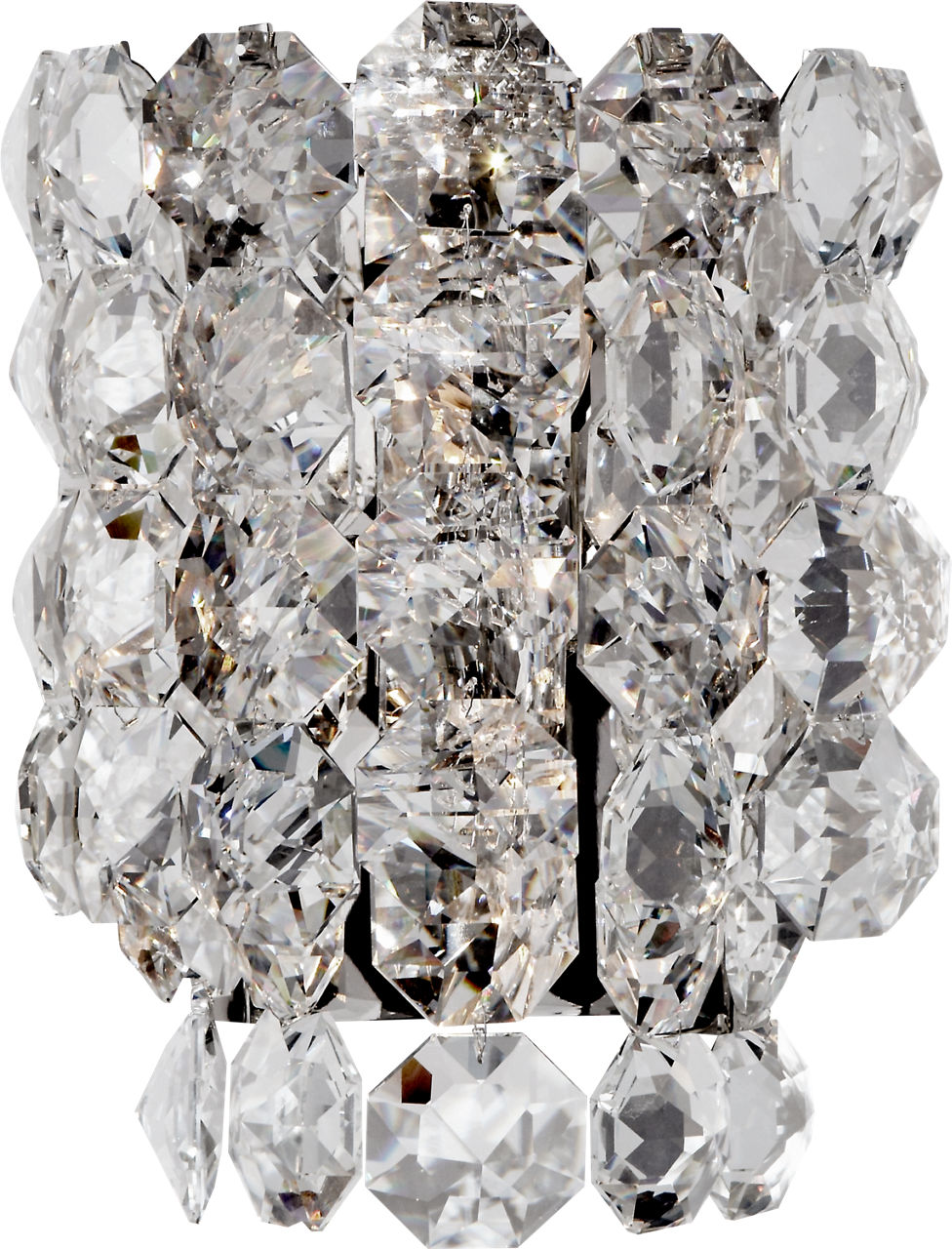 Sanger Large Sconce in Polished Nickel with Crystal