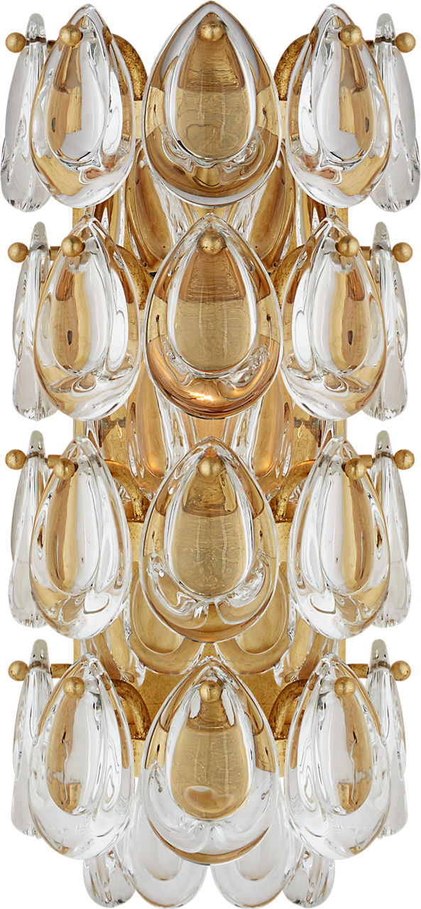 Liscia 12" Sconce in Gild with Crystal