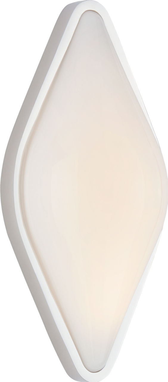 Ezra Medium Bath Sconce in Polished Nickel with White Glass
