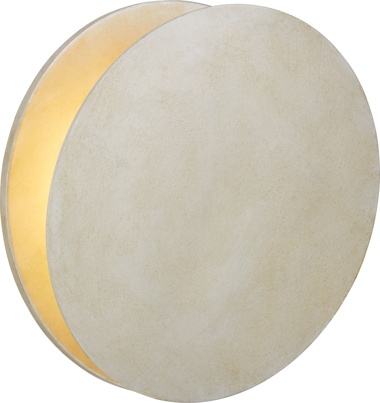 Gabriela Round Wall Washer in Burnished Silver Leaf
