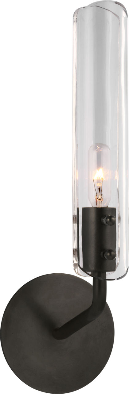 Casoria 14" Single Sconce in Bronze with Clear Glass