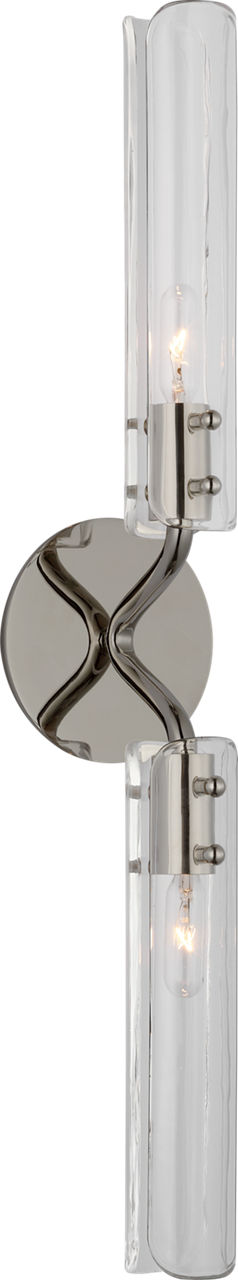 Casoria 23" Linear Sconce in Polished Nickel with Clear Glass