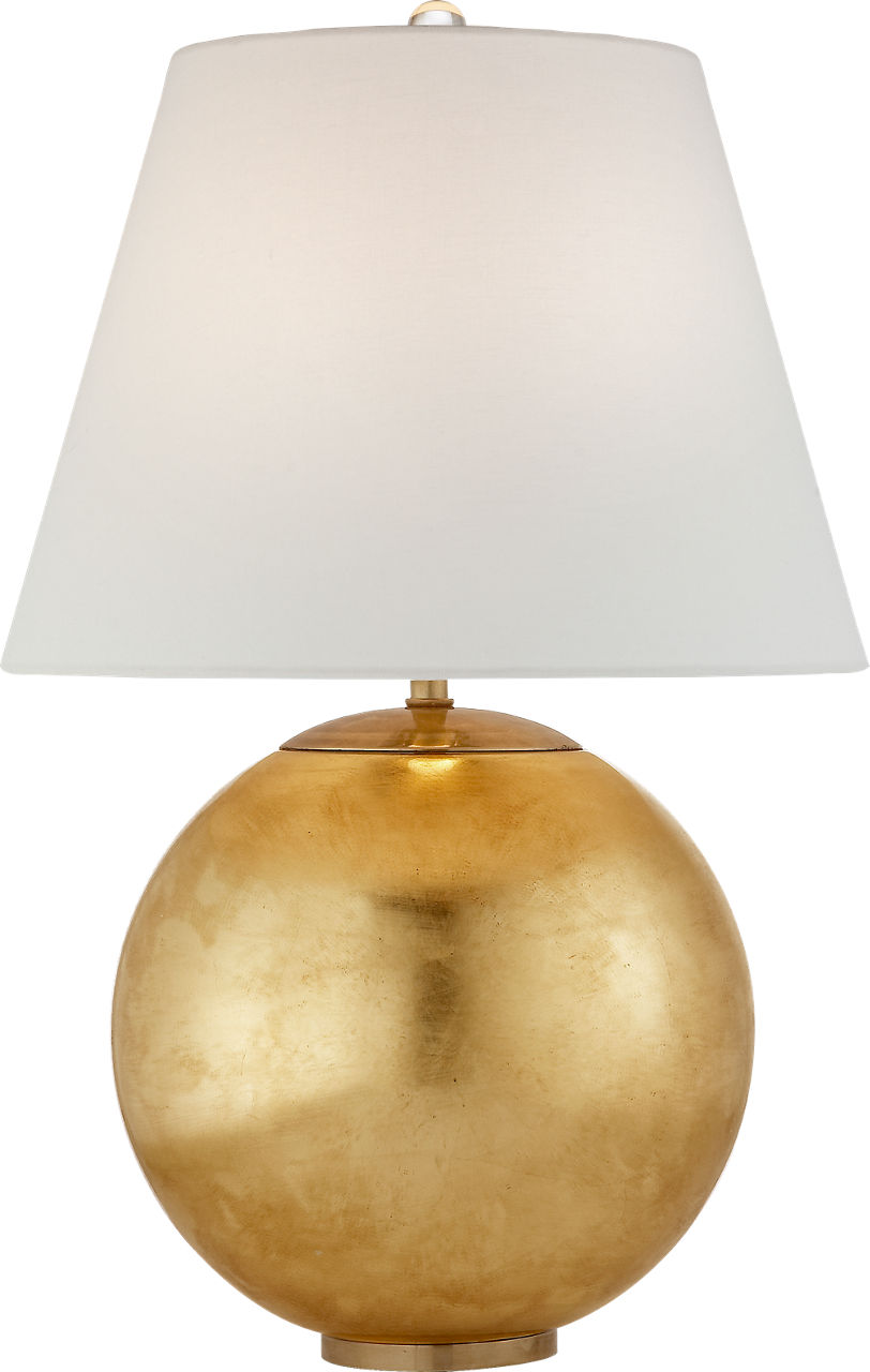 Morton Table Lamp in Gild with Linen Shade