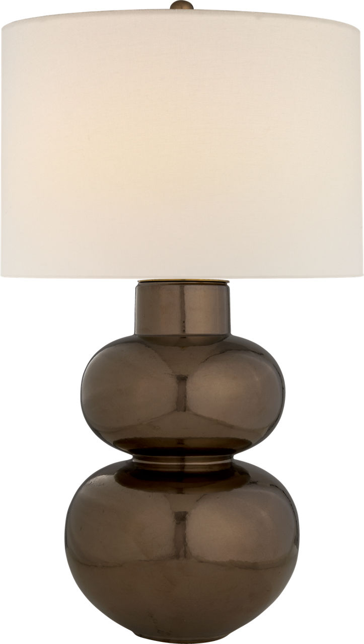 Merlat Table Lamp in Burnt Gold with Linen Shade