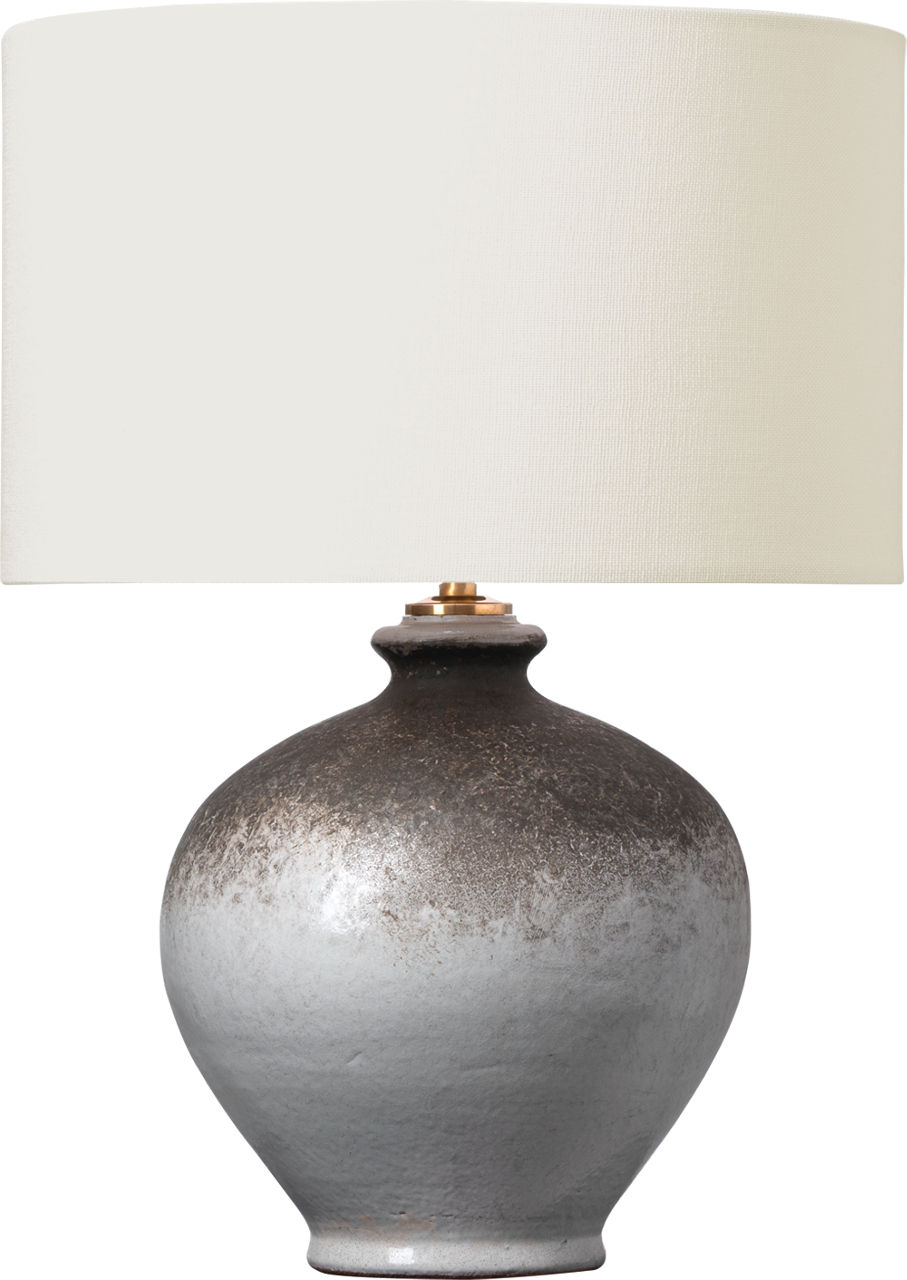 Gaios 13" Cordless Accent Lamp in Galaxy Grey with Linen Shade
