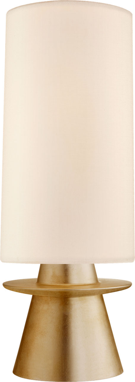 Livia Small Table Lamp in Gild with Linen Shade