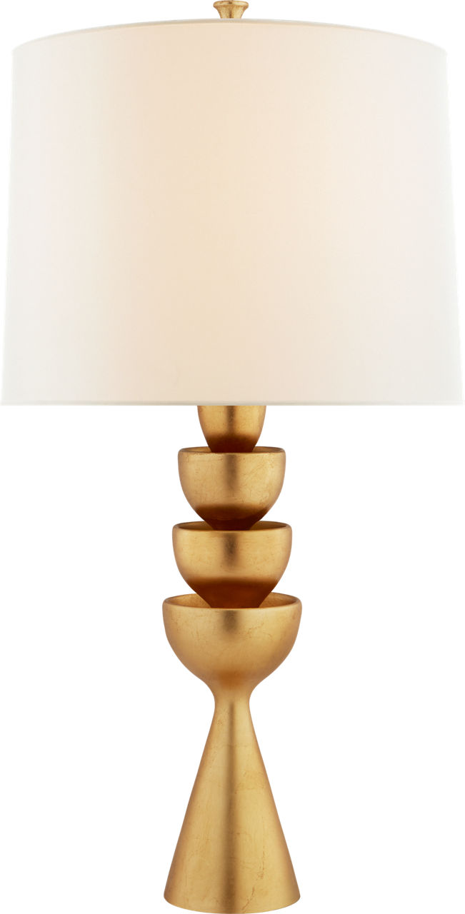 Veranna Large Table Lamp in Gild with Linen Shade