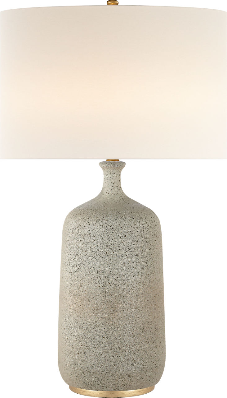 Culloden Table Lamp in Volcanic Ivory with Linen Shade