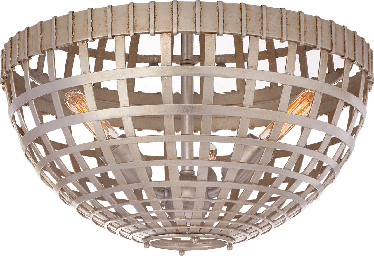 Mill Small Flush Mount in Burnished Silver Leaf