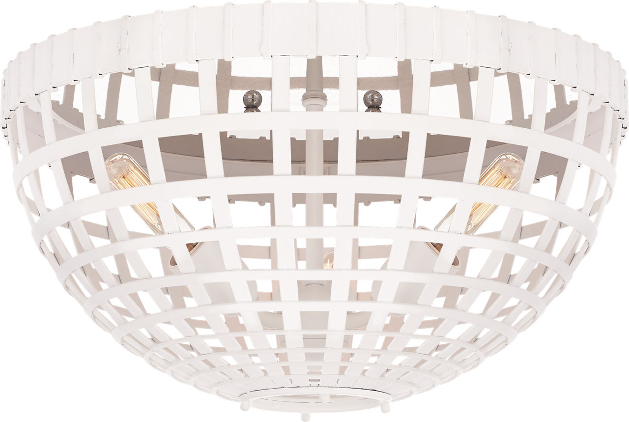 Mill Small Flush Mount in Plaster White