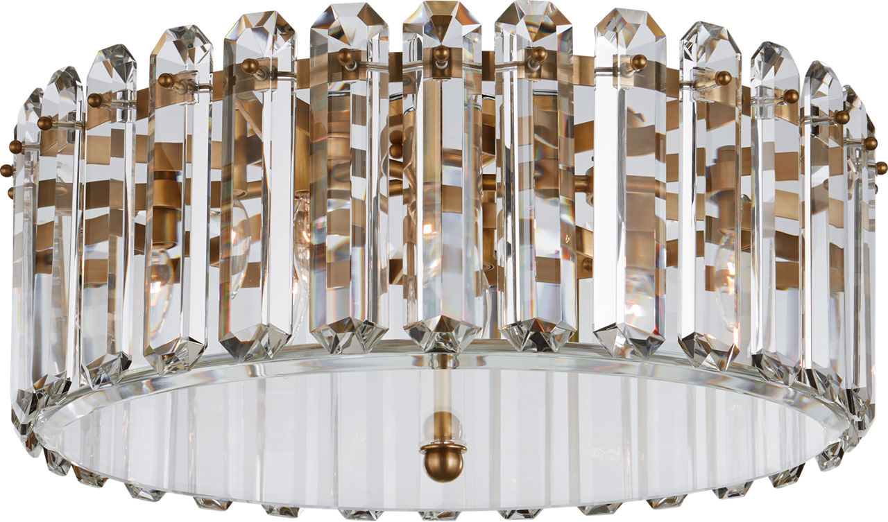 Bonnington Large Flush Mount in Hand-Rubbed Antique Brass