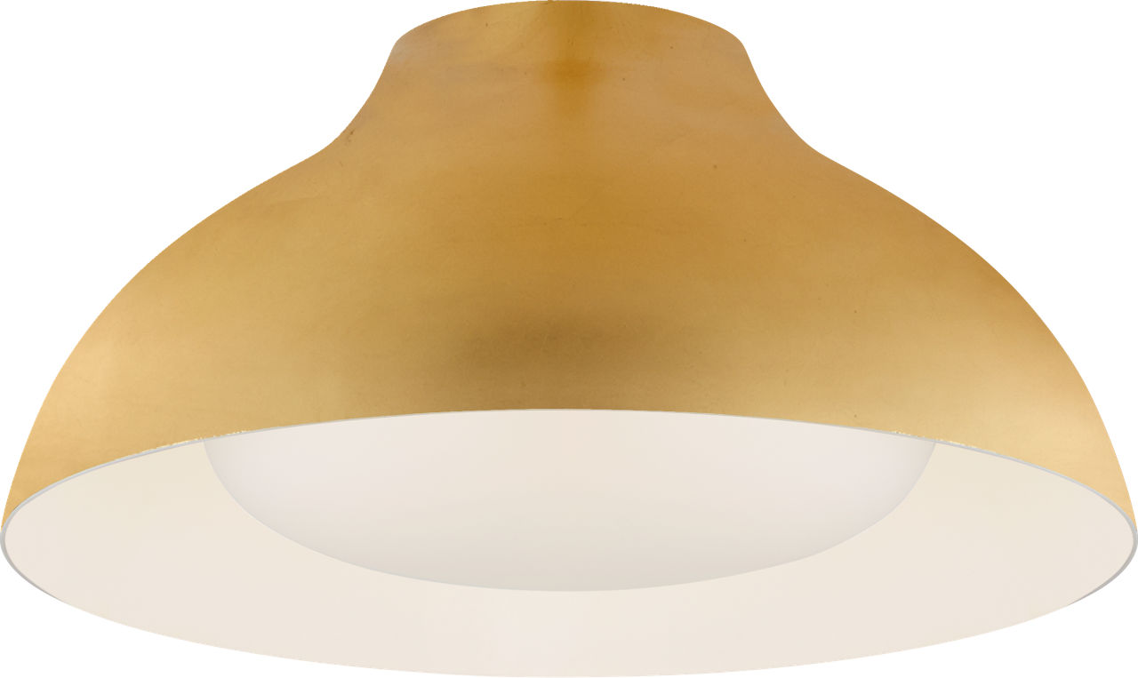 Agnes 15" Flush Mount in Gild with Soft White Glass
