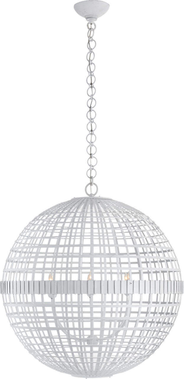 Mill Large Globe Lantern in Plaster White