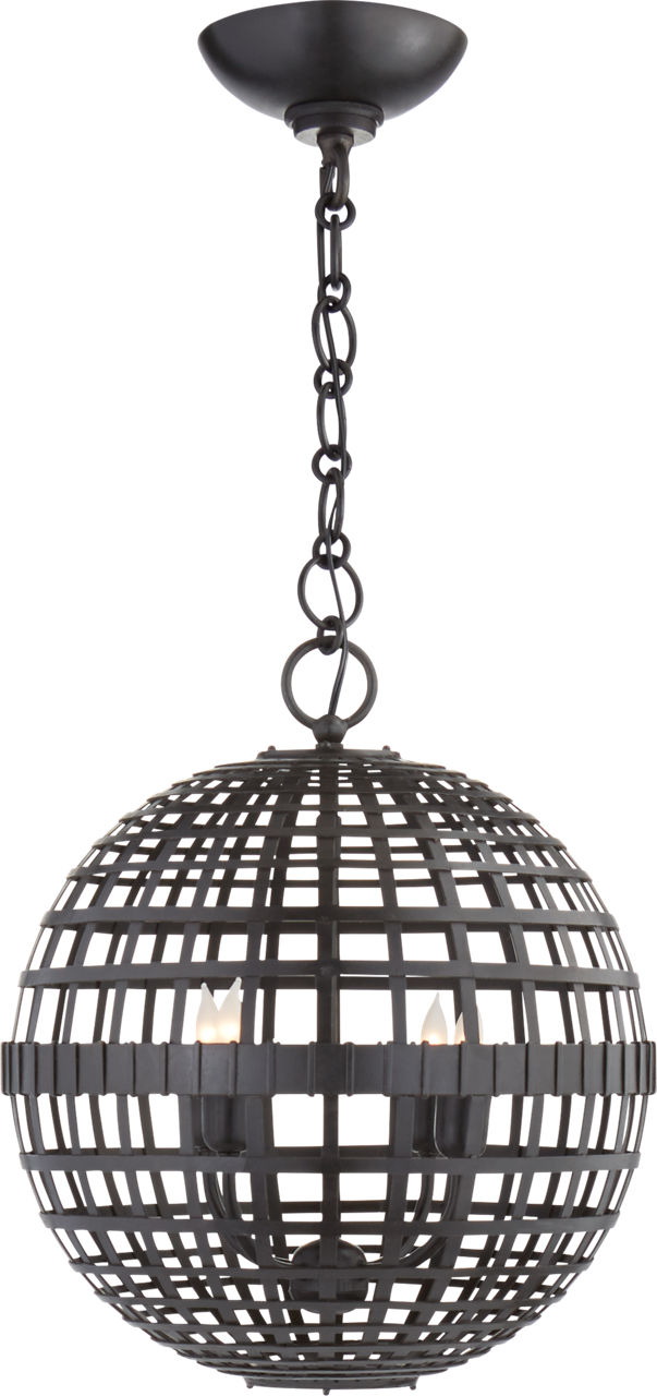 Mill Small Globe Lantern in Aged Iron