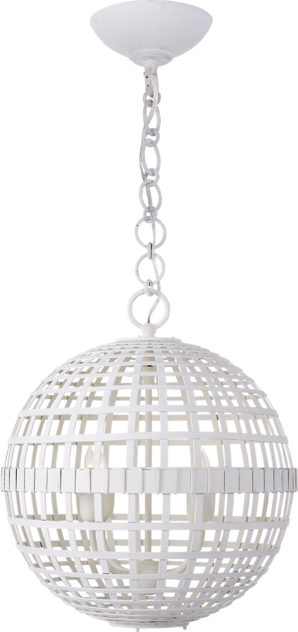 Mill Small Globe Lantern in Plaster White