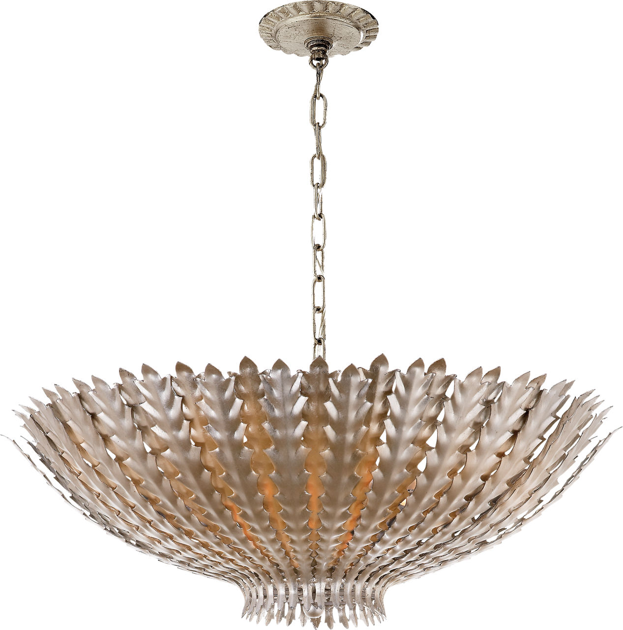 Hampton Medium Chandelier in Burnished Silver Leaf