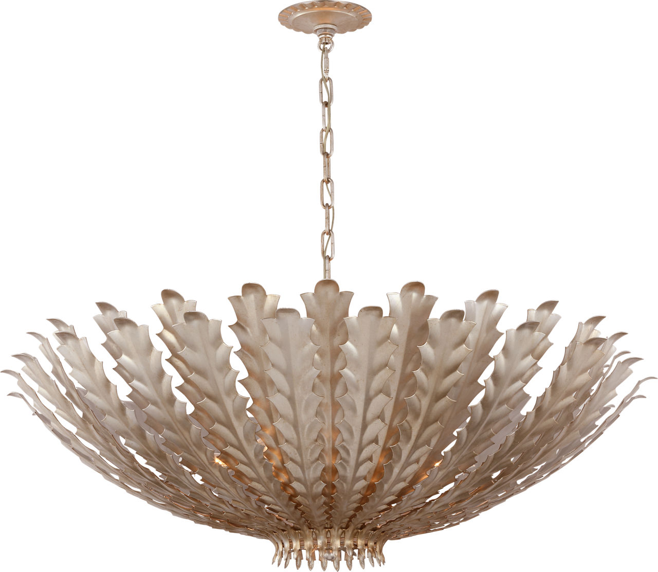 Hampton Large Chandelier in Burnished Silver Leaf