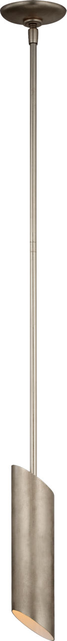 Tourain Small Pendant in Burnished Silver Leaf