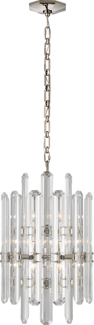 Bonnington Tall Chandelier in Polished Nickel